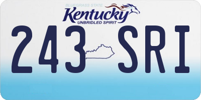 KY license plate 243SRI