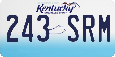 KY license plate 243SRM