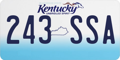 KY license plate 243SSA