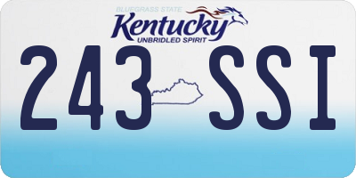 KY license plate 243SSI