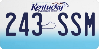 KY license plate 243SSM