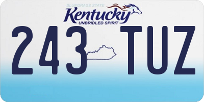 KY license plate 243TUZ