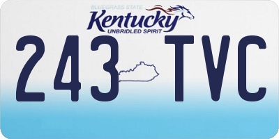 KY license plate 243TVC