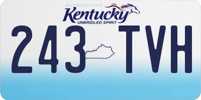 KY license plate 243TVH