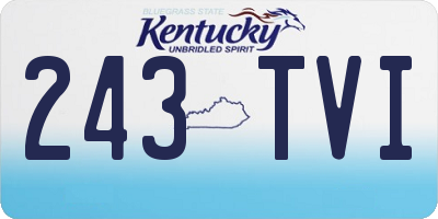 KY license plate 243TVI