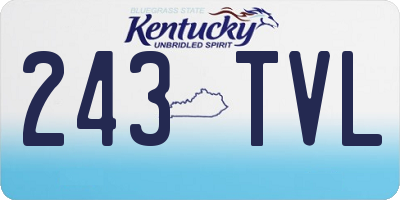 KY license plate 243TVL