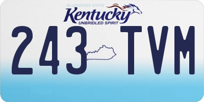 KY license plate 243TVM