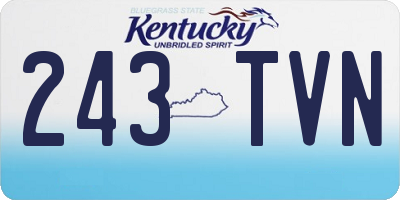 KY license plate 243TVN