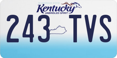 KY license plate 243TVS