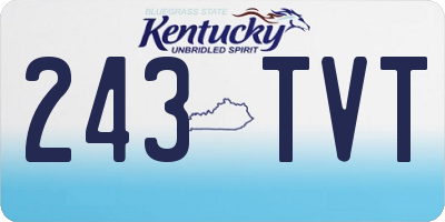 KY license plate 243TVT