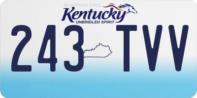 KY license plate 243TVV