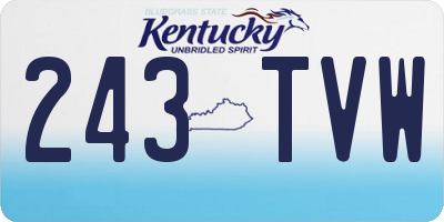 KY license plate 243TVW