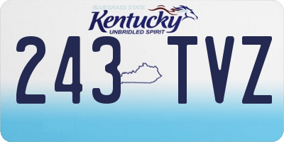 KY license plate 243TVZ