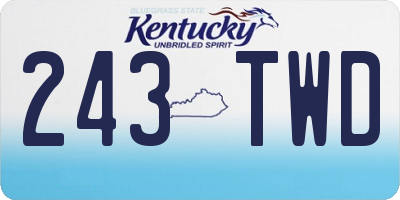 KY license plate 243TWD