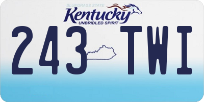 KY license plate 243TWI