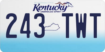 KY license plate 243TWT