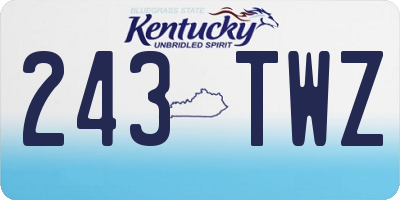 KY license plate 243TWZ
