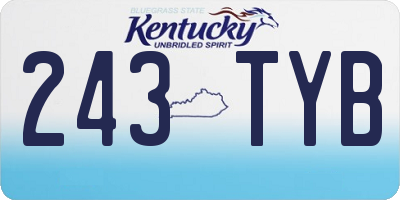 KY license plate 243TYB