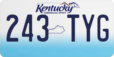 KY license plate 243TYG