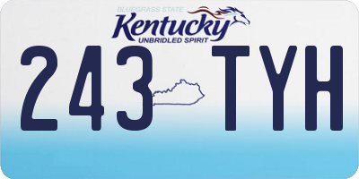 KY license plate 243TYH