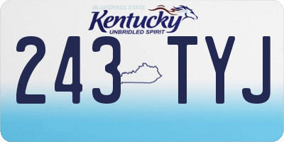 KY license plate 243TYJ