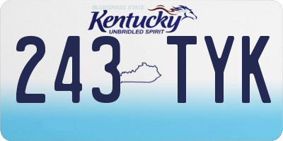KY license plate 243TYK