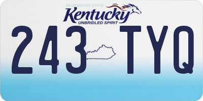 KY license plate 243TYQ