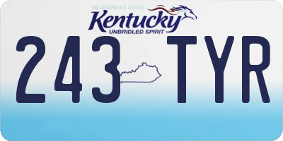 KY license plate 243TYR