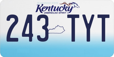 KY license plate 243TYT