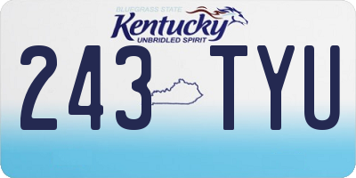 KY license plate 243TYU