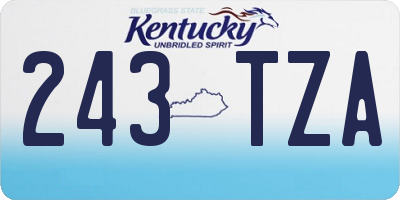 KY license plate 243TZA