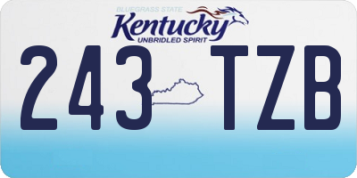 KY license plate 243TZB