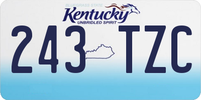 KY license plate 243TZC