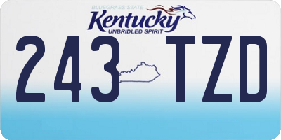 KY license plate 243TZD