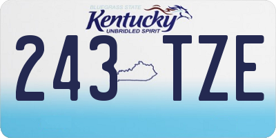 KY license plate 243TZE