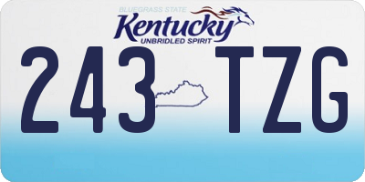 KY license plate 243TZG