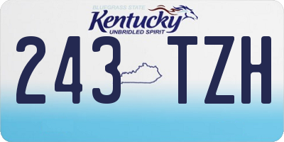 KY license plate 243TZH
