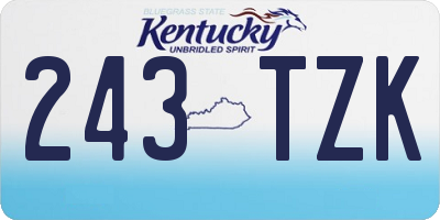 KY license plate 243TZK