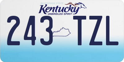 KY license plate 243TZL
