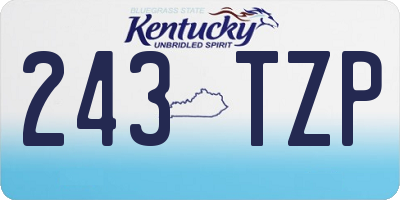 KY license plate 243TZP
