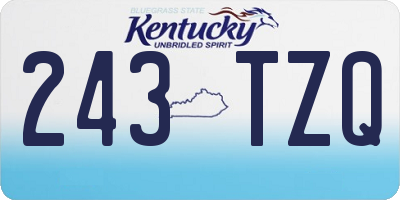 KY license plate 243TZQ