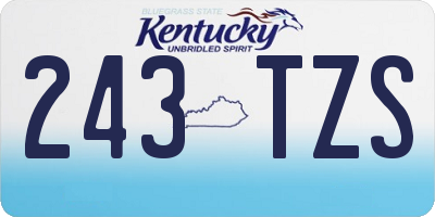 KY license plate 243TZS