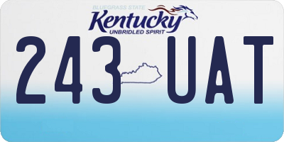 KY license plate 243UAT