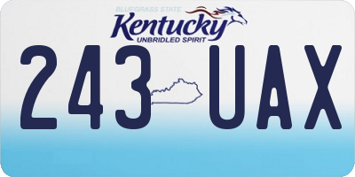 KY license plate 243UAX