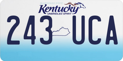 KY license plate 243UCA