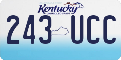 KY license plate 243UCC