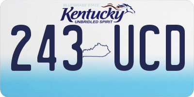 KY license plate 243UCD