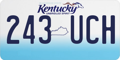 KY license plate 243UCH