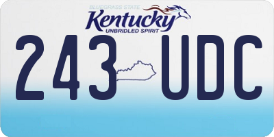 KY license plate 243UDC