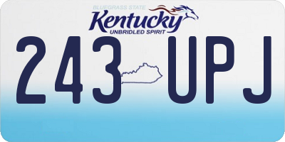 KY license plate 243UPJ